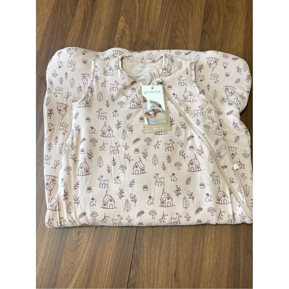 gunamuna Baby Bamboo Viscose Sleep Sack woodland print  24 36 Months 2.5 TOG